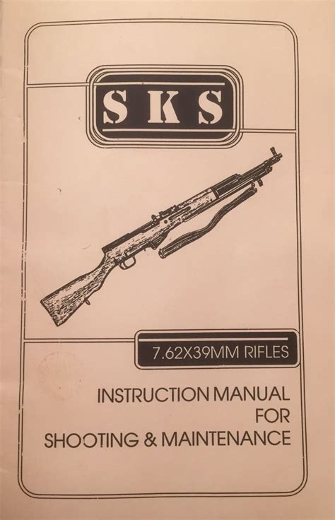 Livro Sks Instruction For Shooting And Maintenance Soldiers Almada