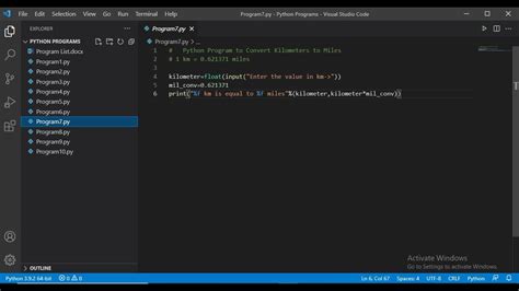 Python Program To Convert Kilometers To Miles YouTube