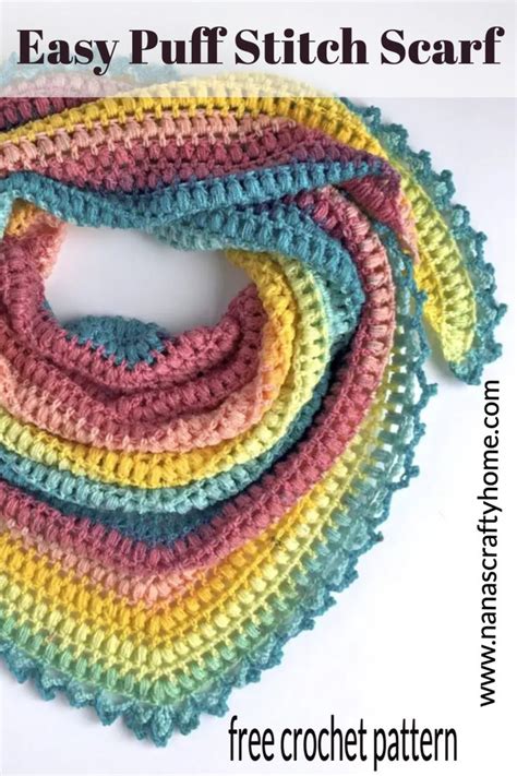 Spring Me Forward Triangle Scarf Free Crochet Pattern Scarf Crochet