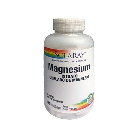 Magnesium Citrate Solaray 180 cápsulas