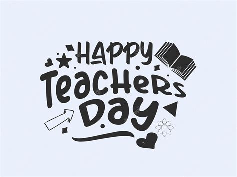 Premium Vector Happy Teachers Day Vector Illustration Calligraphy