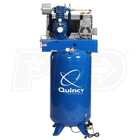 Quincy 353D80VCA20M WOC QP MAX 5 HP 80 Gallon Pressure Lubricated Two