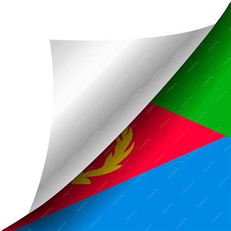 Premium Vector | Hidden eritrea flag with curled corner