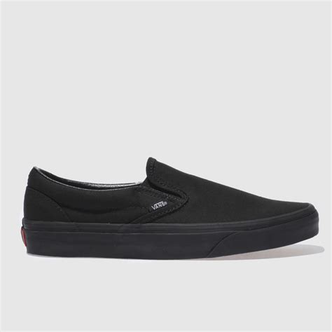 Mens Black Vans Classic Slip On Trainers Schuh