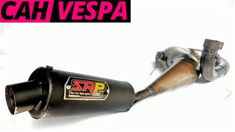 Cek Sound Knalpot Vespa SRP Buang Kanan Slincer Kerucut Doff YouTube