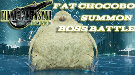 Final Fantasy Remake Fat Chocobo Summon Boss Battle Youtube