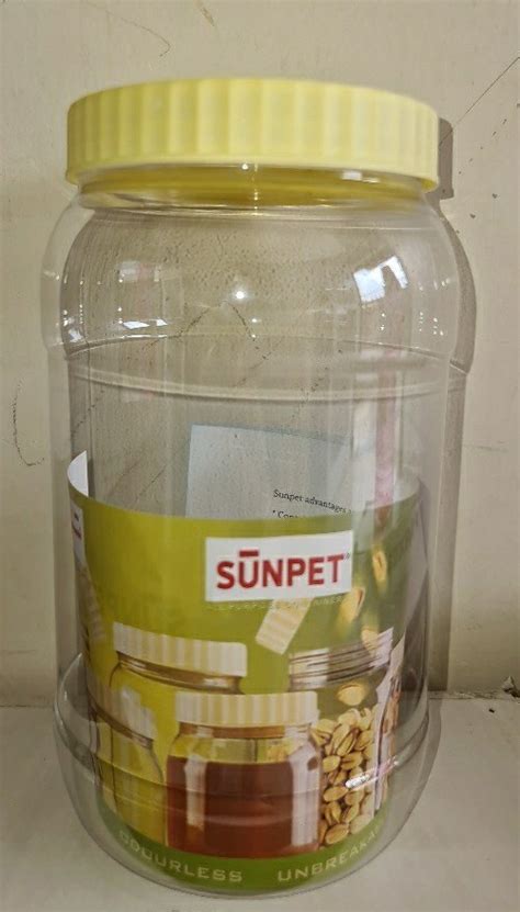 Transparent Round Sunpet Pet Jar Ltrs Capacity Ml Size