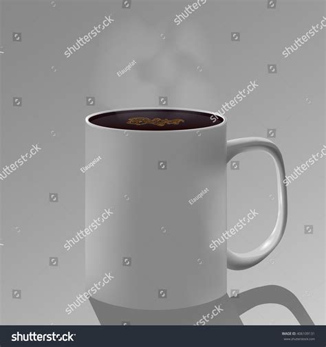 Vector Photorealistic Illustration Mug Hot Drink Stock Vector Royalty Free