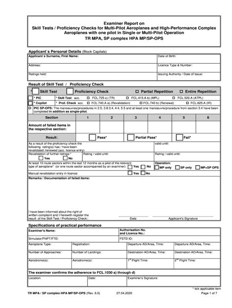 Fillable Online Tr Mp A And Sp Complex Hpa Mp Sp Ops Part Fcl Fax