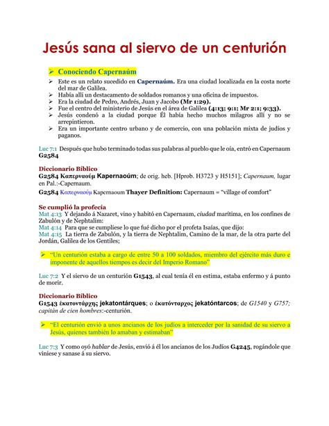 Jesús Sana Al Siervo De Un Centurión Pdf Descarga Gratuita