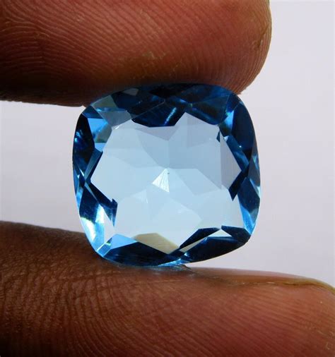 Mm Lab Created Blue Topaz Cushion Cut Lot Loose Gemstone For Jewelry