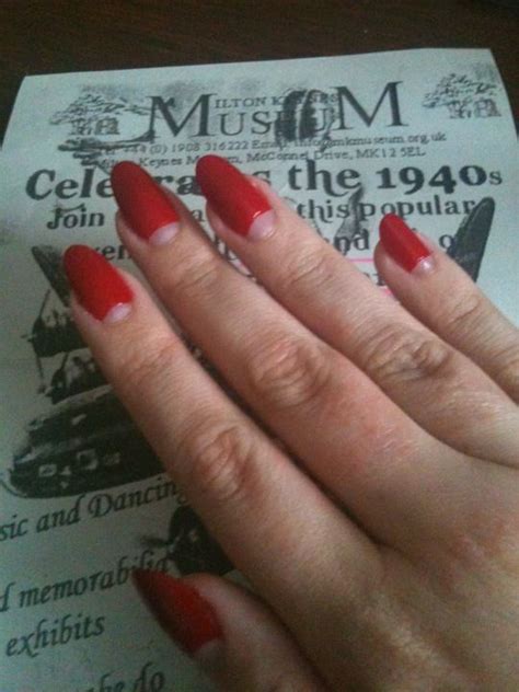 Traditional 1940s Half Moon Manicure Inspired By Rita Hayworths Movie Cover Girl Vintage