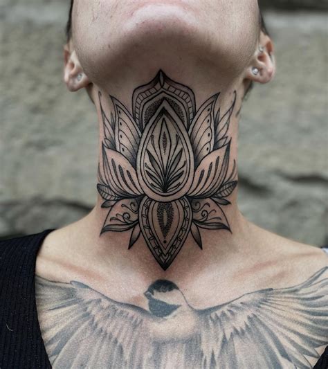 Mens Throat Tattoo Ideas Photos