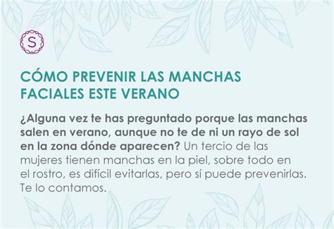 C Mo Prevenir Las Manchas Faciales Este Verano