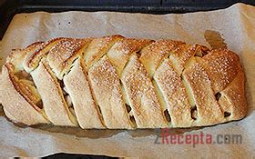 Плетенка с яблочной начинкой - пошаговый рецепт с фото