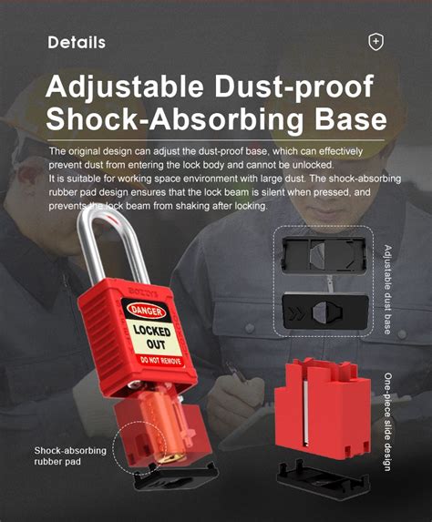 Industrial Safety Padlock With Custom Laser Coding And Luminous Warning