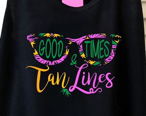 Good Times And Tan Lines Svg Files Zentangle Sunglasses Svg Clip Art