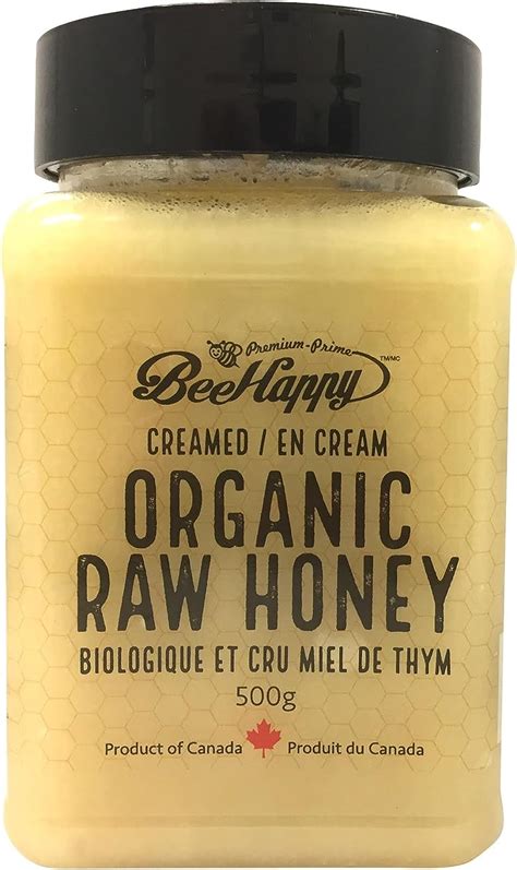 Bee Happy Creamed Organic Raw Honey 500g Amazonca Grocery And Gourmet