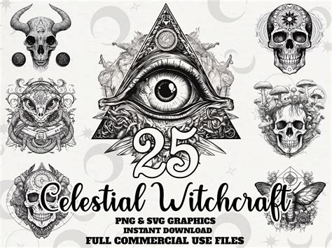 Witchcraft Bundles Mystical Occult Clip Art Gothic Svg Etsy