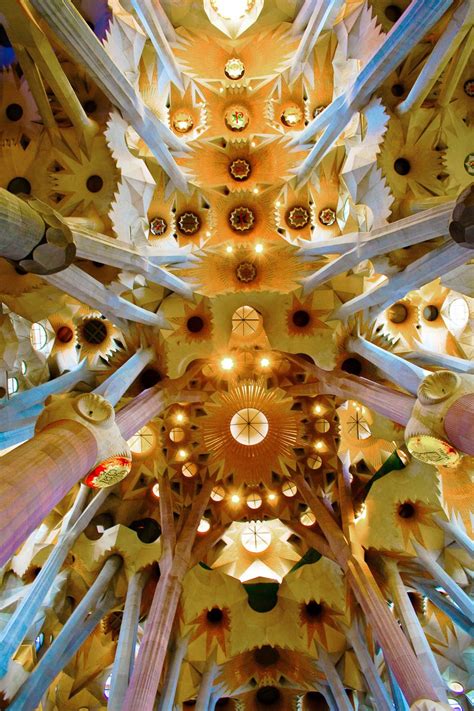 Sagrada Familia Barcelona Spain Ceiling Lights Decor Sagrada Familia