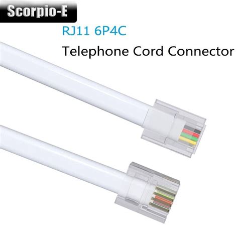 Two Way Telephone Splitters P C Rj Male To Dual Female Cable For