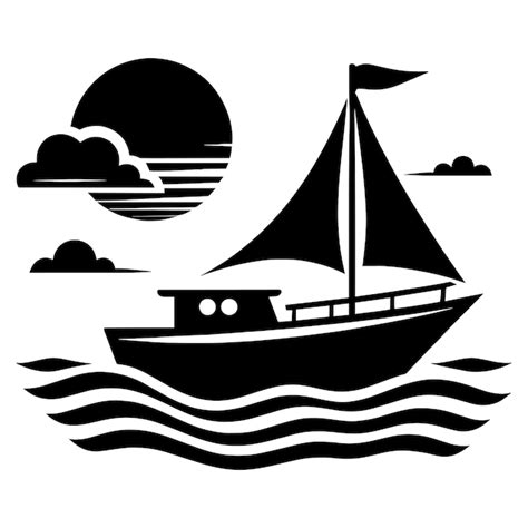 Premium Vector Sailboat Silhouette Vector Illustration Isolated On A