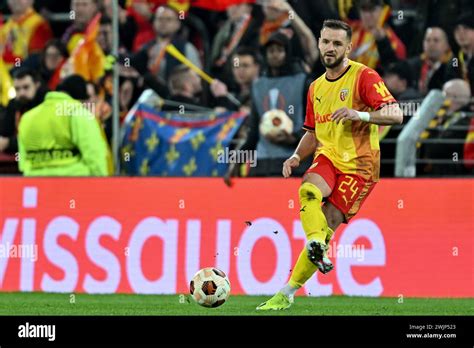 Lens France Th Feb Jonathan Gradit Of Rc Lens Pictured