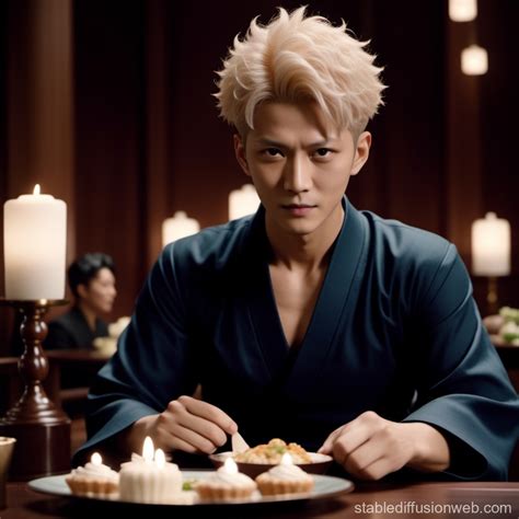 Satoru Gojo At A Party Jujutsu Kaisen Art Style Stable Diffusion Online