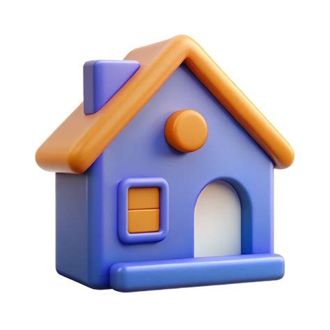 3d House Icon On Transparent Background 55395517 Png