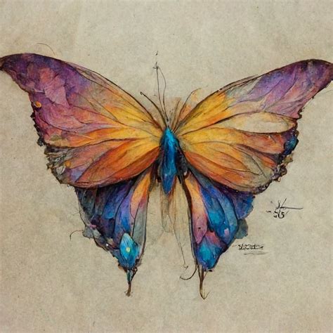 Butterfly Drawings In Pencil Side View