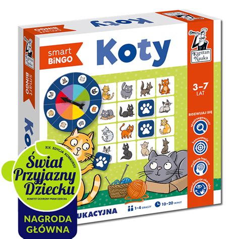 Zabawki Gra Edukacyjna Koty Smart Bingo Kapitan Nauka Edgard