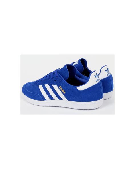 Adidas Samba Trainers Bold Bluewhite Originals Adidas Samba Trainers