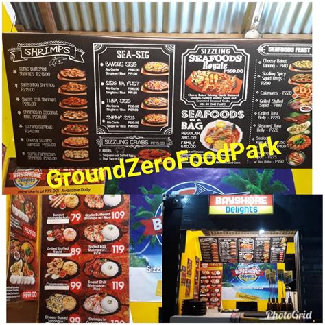 Menu At Ground Zero Food Park Restaurant Silang