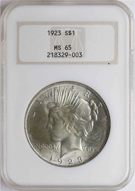 1923 1 Peace Silver Dollar Coin Ngc Ms65