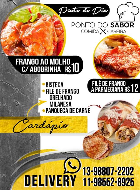 Menu Em Ponto Do Sabor Restaurante Praia Grande