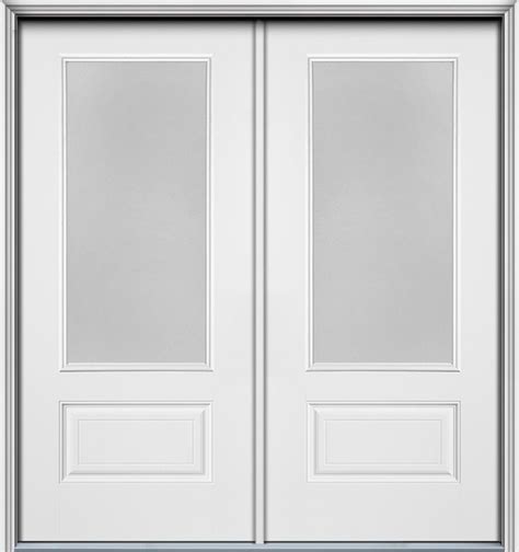 Pear Lite Panel Belleville Smooth Fiberglass Double Door Wbd