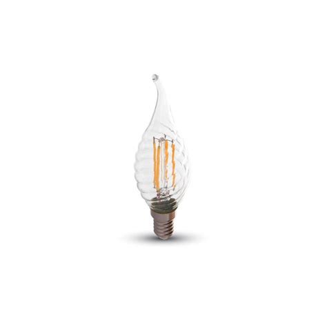 Żarówka Led V Tac 4W Filament E14 Twist Świeczka Płomyk Vt 1995 2700K 400Lm