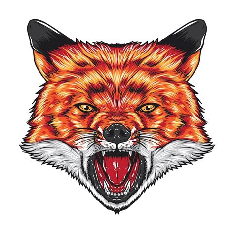 Premium Vector | Angry fox face