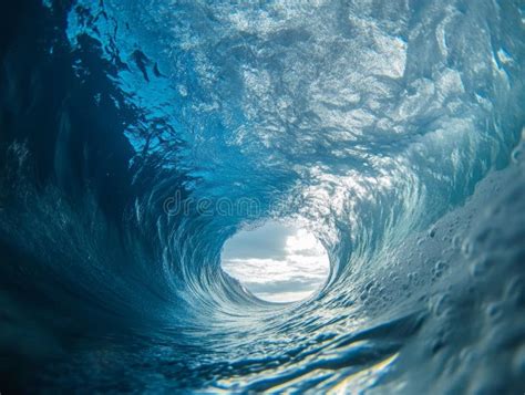 mesmerizing view    crystal blue ocean wave capturing