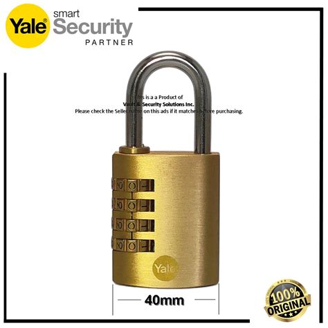 YALE Y150B 40mm Brass Combination Padlock No Rust Padlock Anti