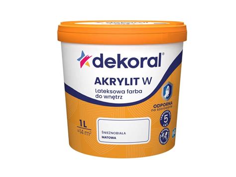 Farba Dekoral Akrylit W biała 1 l kupuj w OBI