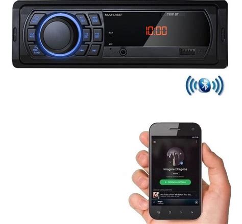 R Dio Carro Multilaser Trip P Usb Bluetooth Fm Aux Som