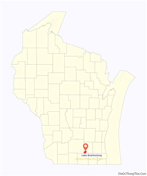 Map Of Lake Koshkonong Cdp