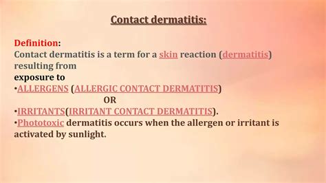 Contact Dermatitis Ppt