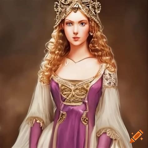 Image of a beautiful medieval princess on Craiyon