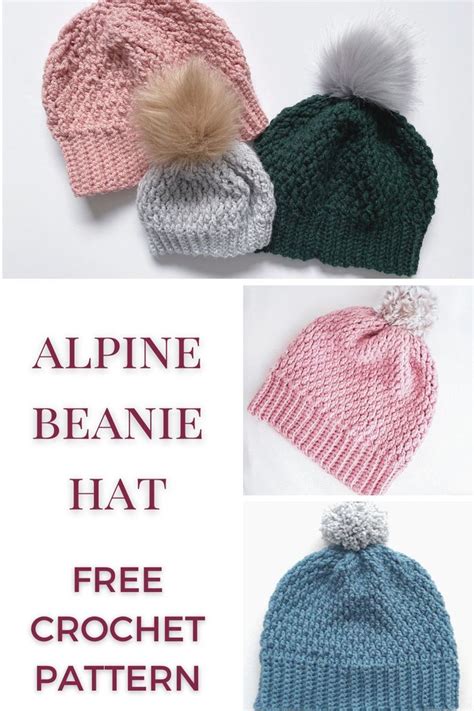 Alpine Stitch Crochet Hat Aspen Beanie Cultural Crafts Collective