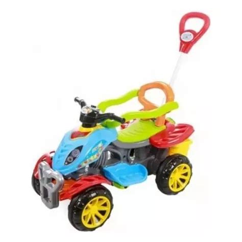 Carrinho De Passeio Infantil Empurrador Pedal Quadriciclo