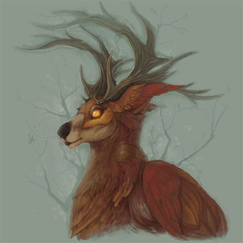 43 Best Peryton Images On Pinterest Monsters Deer And Reindeer