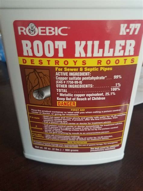 NEW ROEBIC K-77 32OZ SEWER & SEPTIC PLUMBING LINE ROOT KILLER WORKS!! 9599648 - Other