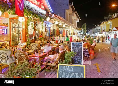 Turkey Province Mugla Dalyan City Center In The Evnening Stock Photo